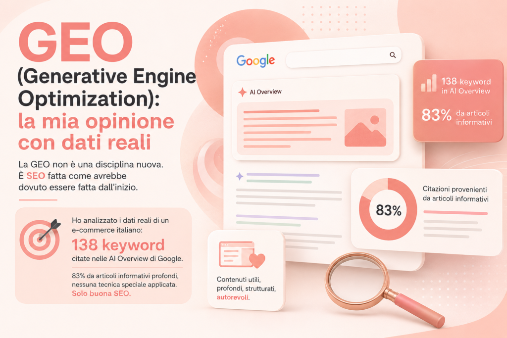 GEO (Generative Engine Optimization): la mia opinione con dati reali